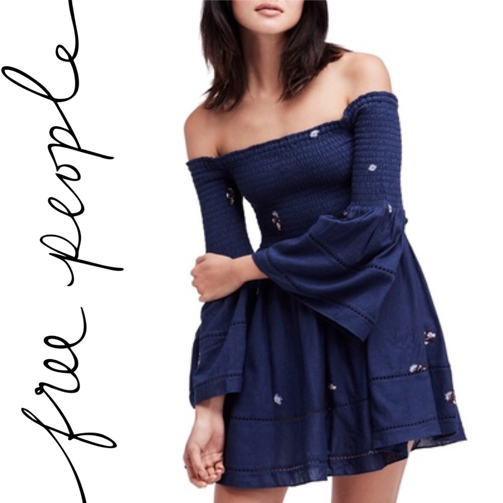 Free People Counting Daisies Embroidered Dress C4